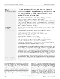 Chronic Wasting Disease and Atypical Forms of Bovine Spongiform