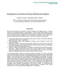 Enabling Science for Advanced Ceramic Membrane Electrolyzers