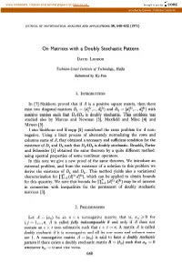 On Matrices with a Doubly Stochastic Pattern