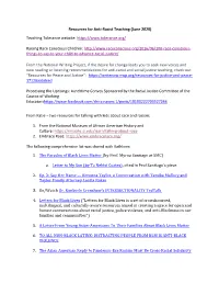 Resources for Anti-Racist Teaching (June 2020) Teaching Tolerance
