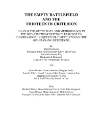 The Empty Battlefield and the Thirteenth Criterion