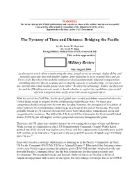 The Tyranny of Time and Distance: Bridging the Pacific