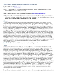 Western Juniper Expansion on Adjacent Disturbed and Near-Relict Sites