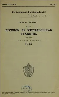 Annual Report of the Division of Metropolitan Planning