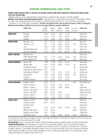 Bridge Dimensions and Type