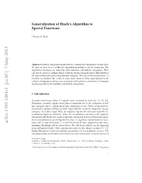 Generalization of Risch's Algorithm to Special Functions