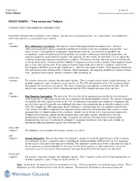POLICY DEBATE: “Two Versus Two” Debate
