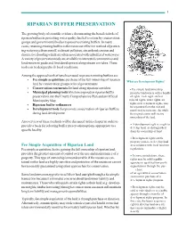 Riparian Buffer Preservation