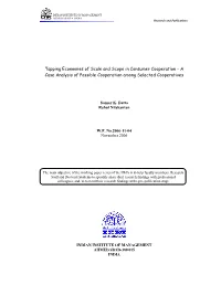Tapping Economies of Scale and Scope in Consumer Cooperation – a Case Analysis of Possible Cooperation Among Selected Cooperatives