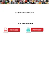 To Do Application for Mac