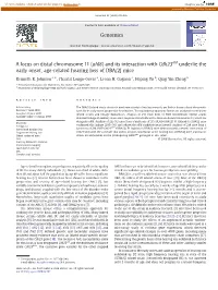 A Locus on Distal Chromosome 11 (Ahl8) and Its Interaction with Cdh23ahl Underlie the Early Onset, Age-Related Hearing Loss of DBA/2J Mice