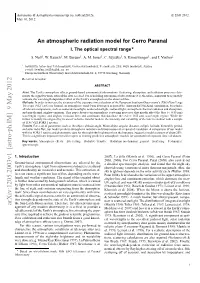 An Atmospheric Radiation Model for Cerro Paranal
