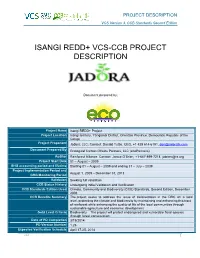 Isangi Redd+ Vcs-Ccb Project Description