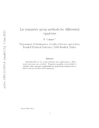 Lie Symmetry Group Methods for Differential Equations