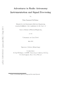 Adventures in Radio Astronomy Instrumentation and Signal Processing