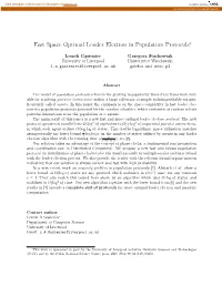 Fast Space Optimal Leader Election in Population Protocols∗