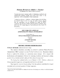 Human Resources Admin. V. Seemer OATH Index No