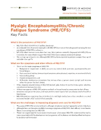 ME/CFS) Key Facts