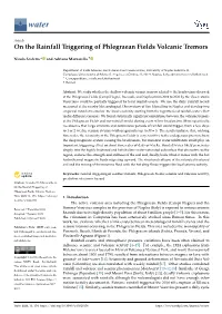 On the Rainfall Triggering of Phlegraean Fields Volcanic Tremors