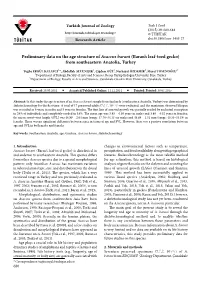 Preliminary Data on the Age Structure of Asaccus Barani (Baran's Leaf
