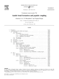 Amide Bond Formation and Peptide Coupling