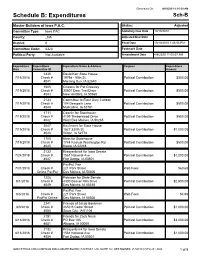 Expenditures Sch-B