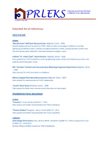Extended List of References
