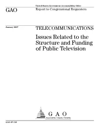 Issues Related to the Structure and Funding of Public Television