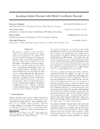 Learning Output Kernels with Block Coordinate Descent
