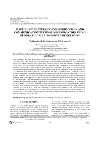 Mapping of Illiteracy and Information and Communication Technology Indicators Using Geographically Weighted Regression