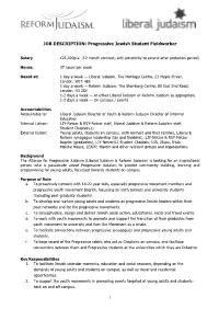 Progressive Jewish Student Fieldworker