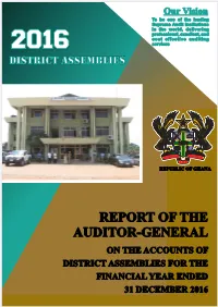 Report of the Auditor-General on the Accounts Of