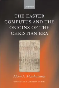 The Easter Computus and the Origins of the Christian Era