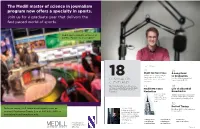 The Medill Master of Science in Journalism Program Now Offers a Specialty in Sports
