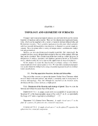 Topology and Geometry of Surfaces
