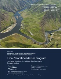 Final Shoreline Master Program Southeast Washington Coalition Shoreline Master Program Update