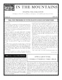 Newsletter of the Catskills Institute