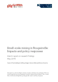 Small-Scale Mining in Bougainville: Impacts and Policy Responses
