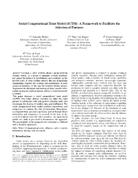 Social Computational Trust Model (SCTM): a Framework to Facilitate the Selection of Partners