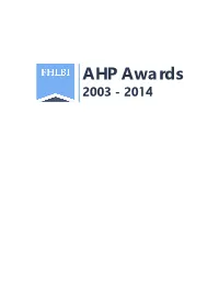 AHP Award List Archive