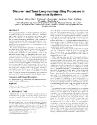 Discover and Tame Long-Running Idling Processes in Enterprise Systems