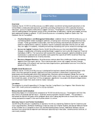 National Fact Sheet Overview Goldman Sachs 10,000 Small