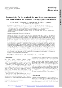 Cassiopeia A: on the Origin of the Hard X-Ray Continuum and the Implication of the Observed O Vııı Ly-Α/Ly-Β Distribution