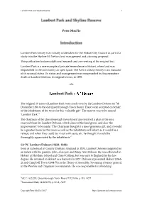 Lambert Park and Skyline Reserve 2017-12-07.Pdf