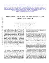Qoe-Aware Cross-Layer Architecture for Video Traffic Over Internet