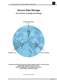 Secure Data Storage – White Paper Storage Technologies 2008