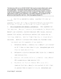 STAFF DRAFT That May Be Revised Without Public Notice Prior to Signature
