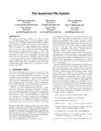 The Quantcast File System