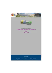 Adaptation and Personalization for Web 2.0