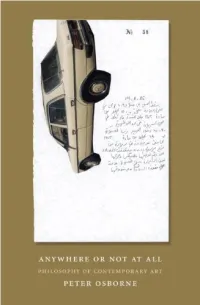 Art Space, Within the Terms of a Historical Ontology of Urban Form